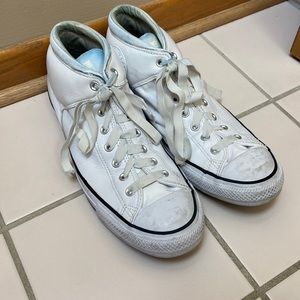 White Leather Converse High Street Mid Men’s Size 13 *Used*